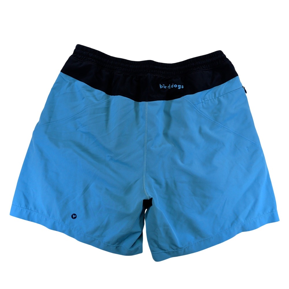 Birddogs Boomstick Classic Gym Shorts Blue Black Mens XL Built-in Liner Zipper - Picture 2 of 4